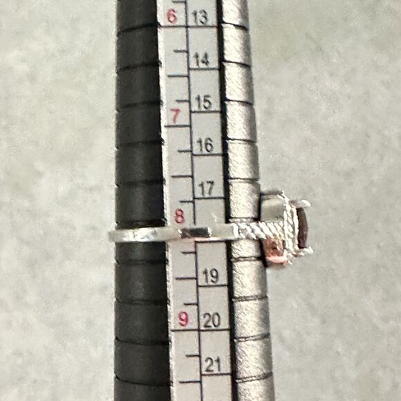 2 Carat Cushion Cut Genuine Garnet & Halo Cz Ring In Silver Size 8 Gift Box! - Picture 4 of 7